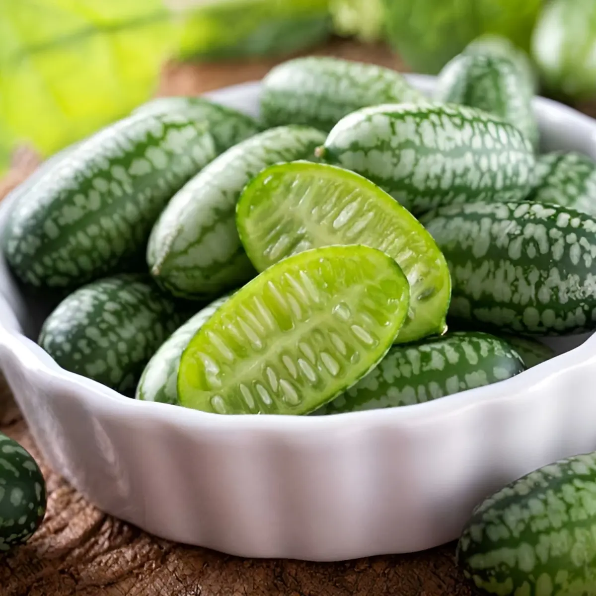 50 Mexican Sour Gherkin Cucumber Seeds (Cucamelon / Mouse Melon)