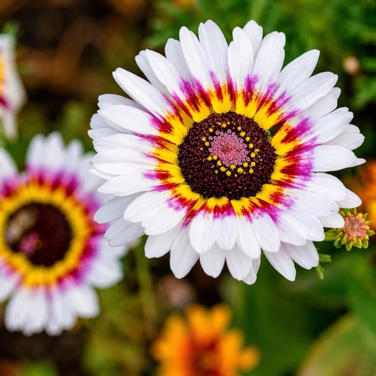 Vibrant mixed-color daisy with bold, eye-catching petals perfect for gardens. HarvestNest Seeds