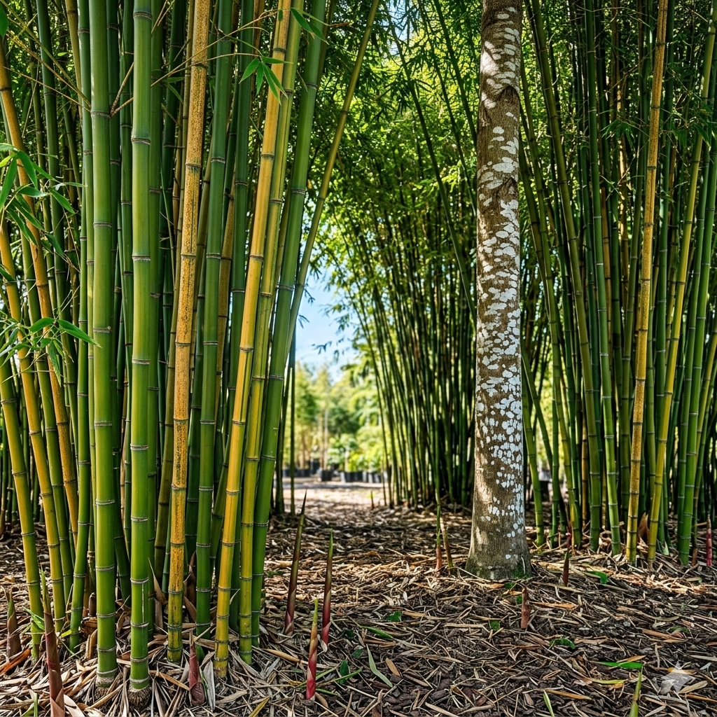 Bamboo forest with green and yellow stalks - HarvestNest Seeds