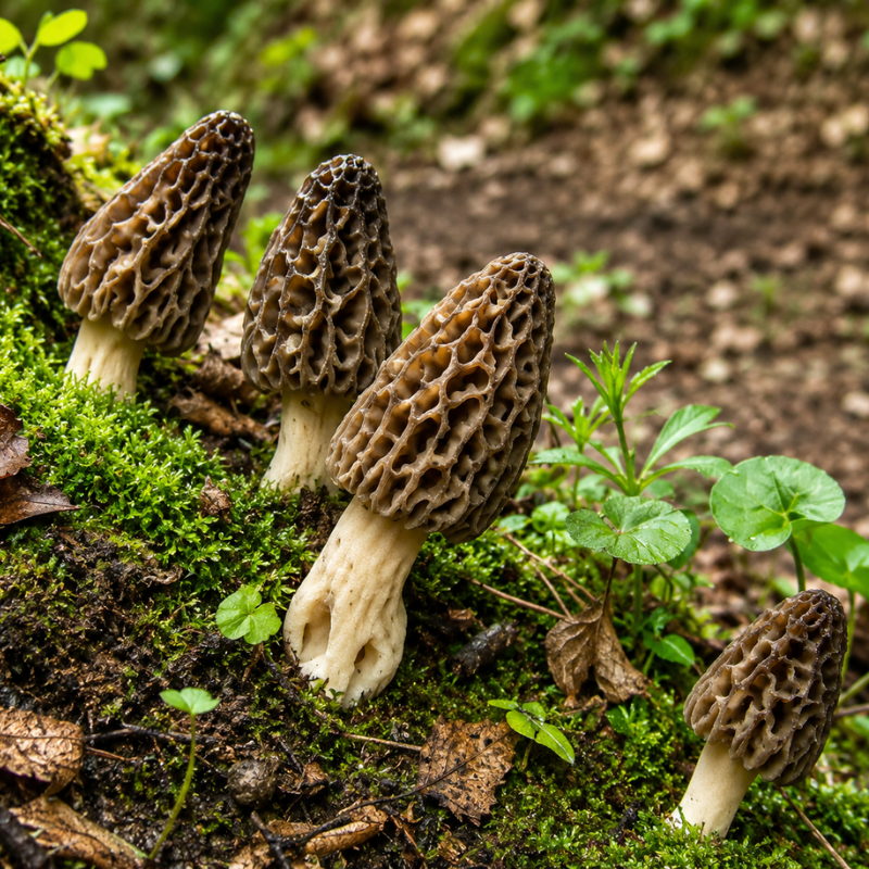 Black Morel Mushroom Spores Spawn – Premium Mycelium on Inert Seeds (20g)
