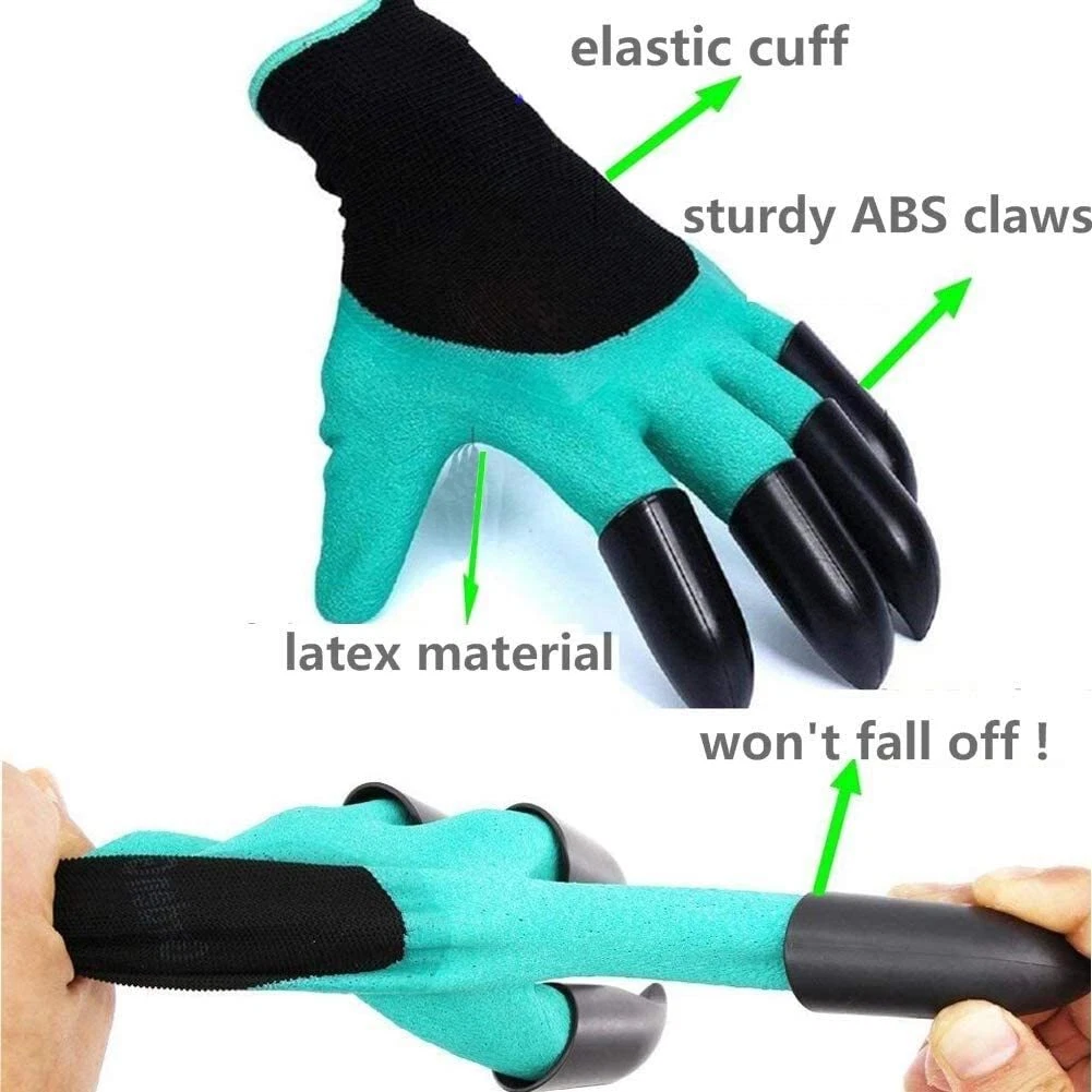 1 Pair Garden Gloves with Claws