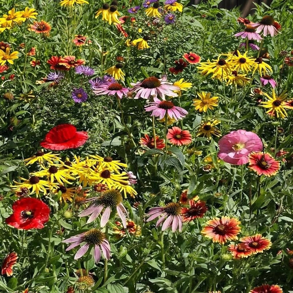 Midwestern Wildflower Seeds Mix – Colorful Native Flower Blend with Coneflowers, Black-Eyed Susans, Poppies and Blanket Flowers for Garden or Meadow. HarvestNest Seeds