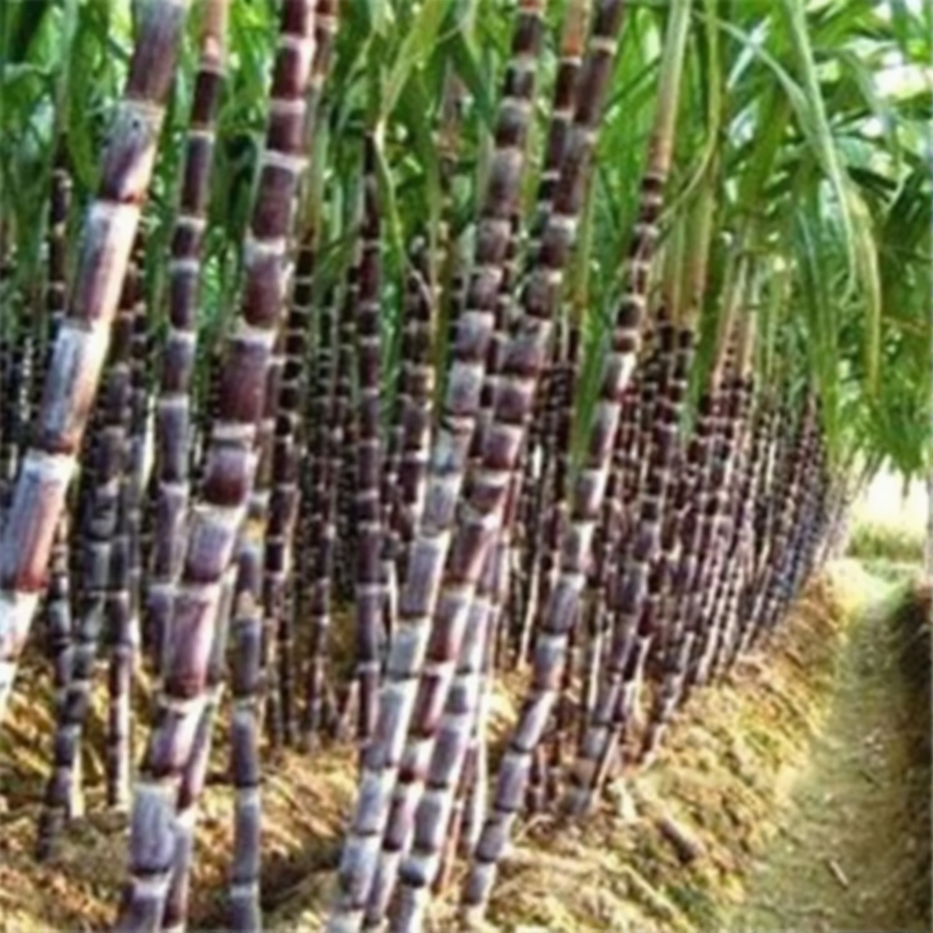 Row of sugarcane plants in a field - HarvestNest Seeds