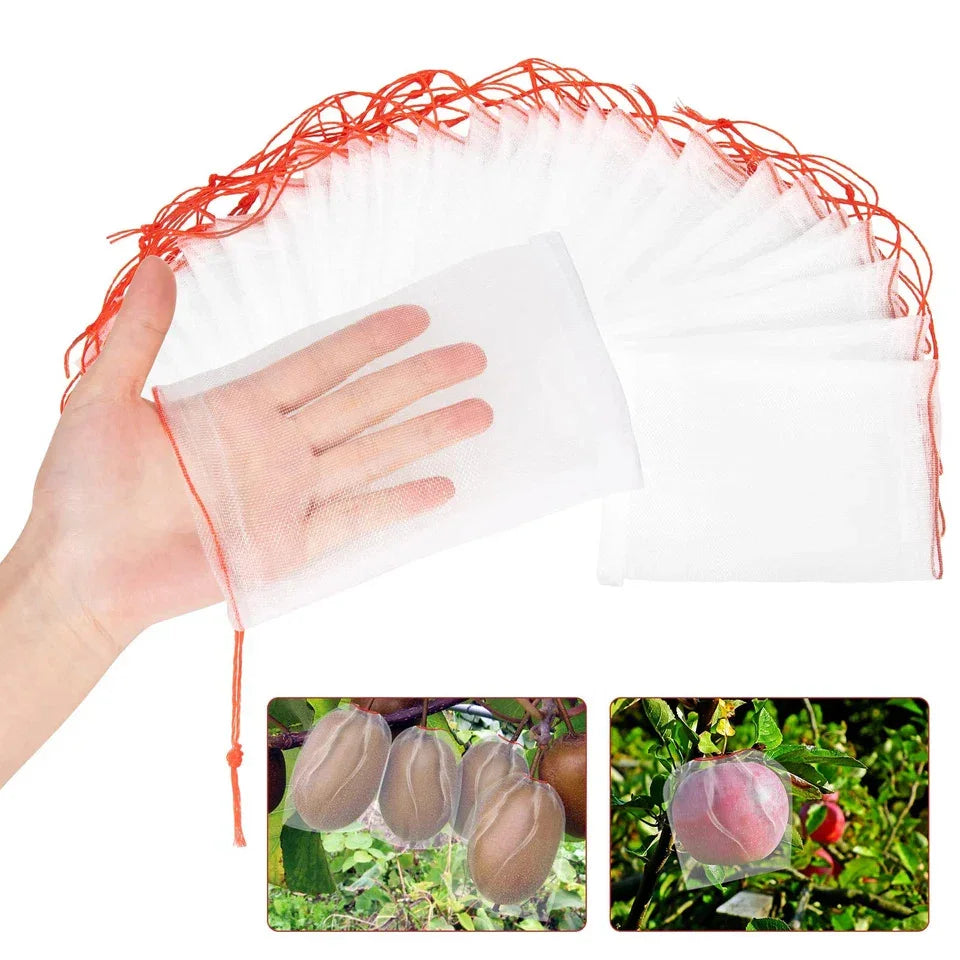 Fruit Protection Net Bags with Drawstring - HarvestNest Seeds
